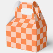 レトロ秋オータムオレンジタータンチェックプレイド フェイバーボックス (正面)