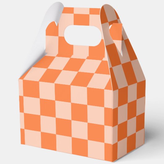 レトロ秋オータムオレンジタータンチェックプレイド フェイバーボックス (裏面)