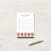 レトロ秋ツリーの実行リスト ポストイット (デスク上)