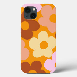 レトロ秋デイジー#3 #floral #retro #decor #art iPhone 13ケース