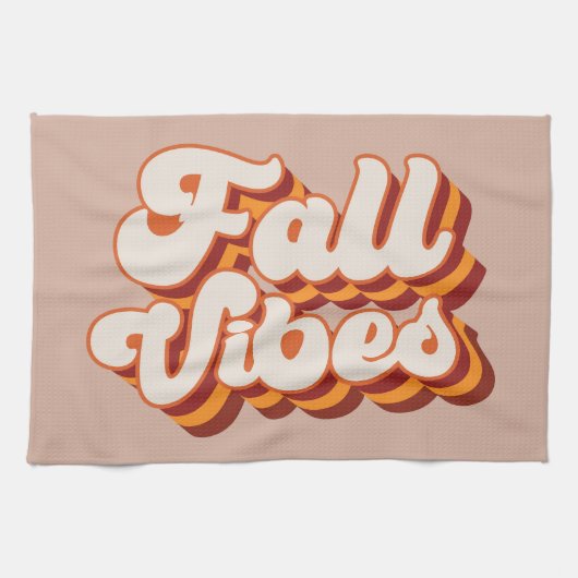 レトロ秋ビベス キッチンタオル (横)