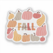 レトロ秋ビーブムグキュートカボチャカラフルンス シール (正面)