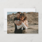 レトロ秋フローラ水彩写真QRウェディングRSVP 出欠カード (裏面)