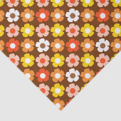 レトロ秋秋の花パターンブラウン 薄葉紙 (詳細)