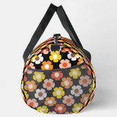 レトロ秋秋の花パターンブラック ダッフルバッグ (右)