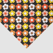 レトロ秋秋の花パターンブラック 薄葉紙 (詳細)