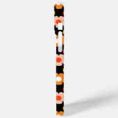 レトロ秋秋の花パターンブラック Case-Mate iPhoneケース (裏面 / 左)