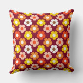 レトロ秋秋の花パターンブルゴーニュ クッション (裏面)