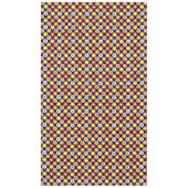 レトロ秋秋の花パターンブルー テーブルクロス (正面)