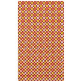 レトロ秋秋の花パターンレッド テーブルクロス (正面)