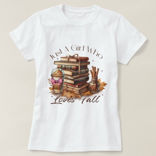 レトロ秋「Just A Girl Who」大好き秋 Tシャツ (デザイン正面)