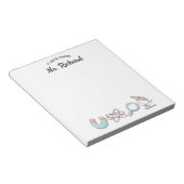 レトロ科学用品科学先生ギフト ノートパッド (アングル)