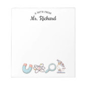 レトロ科学用品科学先生ギフト ノートパッド (正面)