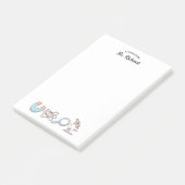 レトロ科学用品科学先生ギフト ポストイット (アングル)