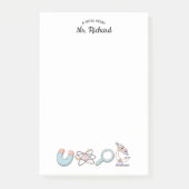 レトロ科学用品科学先生ギフト ポストイット (正面)