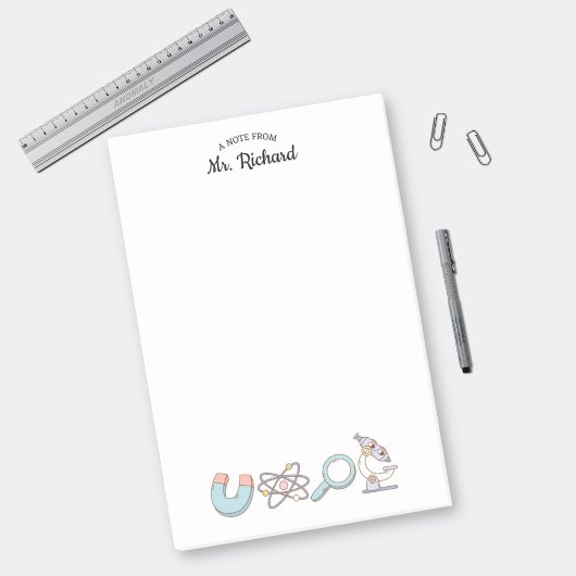 レトロ科学用品科学先生ギフト ポストイット