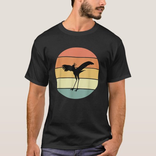 レトロ秘書バードアパレルバーズラブ野鳥観察T Tシャツ (正面)