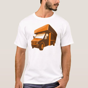 レトロ移動トラックの配達用バン Tシャツ