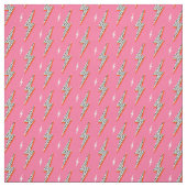 レトロ稲妻のボルト雷が赤く点滅 ファブリック (見本)