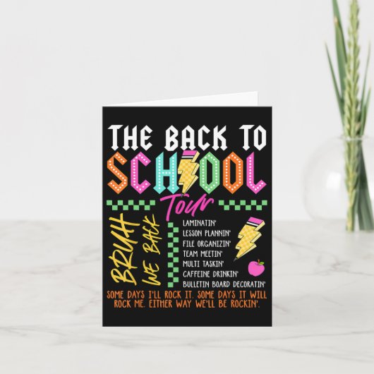 レトロ稲妻ボルトけんさく新学期ツアーテック カード (正面)