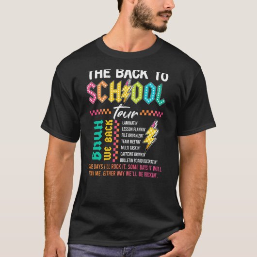 レトロ稲妻ボルトThe新学期ツアー Tシャツ (正面)