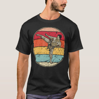 レトロ空手キック ビンテージ武道 Tシャツ