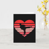 レトロ空手柔道ハートバレンタイン武術少年 カード (黄色い花)