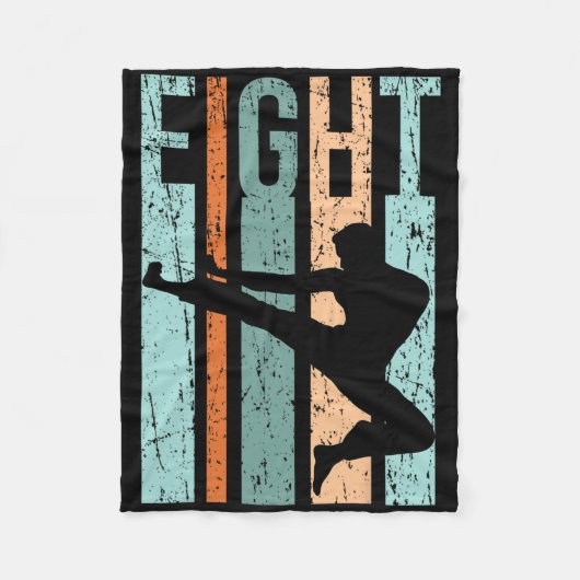 レトロ空手第8誕生日8柔道男薫風子供 フリースブランケット (正面)