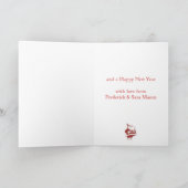 レトロ笑うサンタのクリスマスカード シーズンカード (内部)