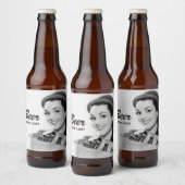 レトロ笑顔の女性1950のビールの保持バッグ ビールラベル (ボトル)