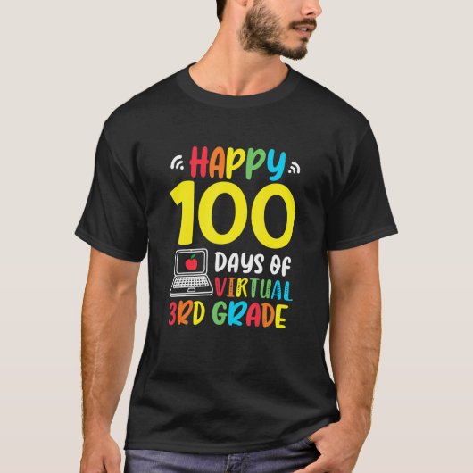 レトロ第3学年100日スクールバーチャルホーム10 Tシャツ (正面)