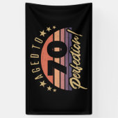 レトロ第70誕生日ユーモア 横断幕 (縦)