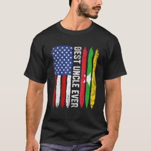 レトロ米ミャンマ最高のンマ国旗父のー Tシャツ