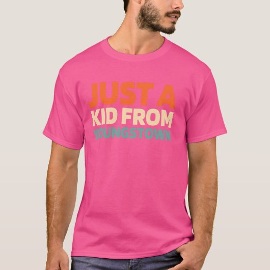レトロ米国シティアメリカンJust A Kid From Ohio Youngs Tシャツ (正面)