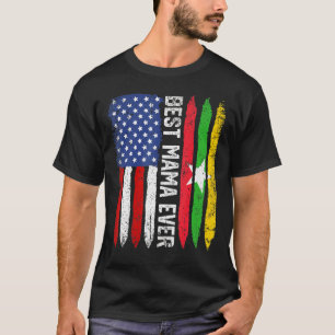 レトロ米国ミャンマ最高のンマママエバー母の日 Tシャツ