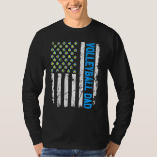 レトロ米国国旗のスポーツ最高のパパエバー誇りを持ったレーバ Tシャツ