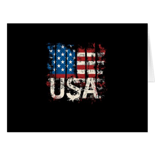 レトロ米国国旗USA 7月4日 (正面横)