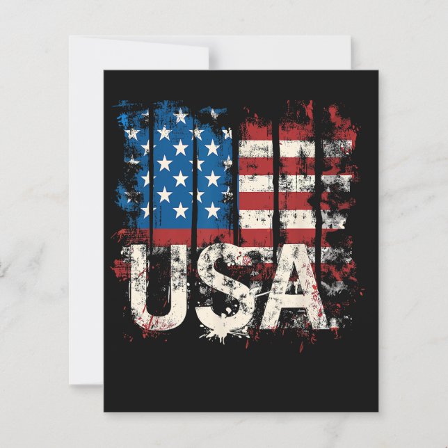 レトロ米国国旗USA 7月4日 (正面)