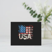 レトロ米国国旗USA 7月4日 出欠カード (スタンド正面)