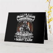 レトロ米国旗退役軍人日私のフラグPと混乱しない カード (黄色い花)