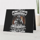 レトロ米国旗退役軍人日私のフラグPと混乱しない カード (裏面)