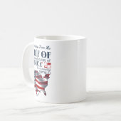 レトロ米国湾メキシおもしろいコ湾7月 コーヒーマグカップ (正面左)