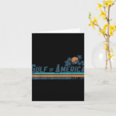 レトロ米国湾2025アメリカ国旗M カード (黄色い花)