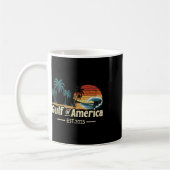 レトロ米国湾2025アメリカ国旗M コーヒーマグカップ (左)
