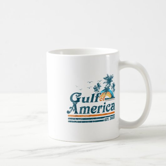 レトロ米国湾2025アメリカ国旗M コーヒーマグカップ (右)