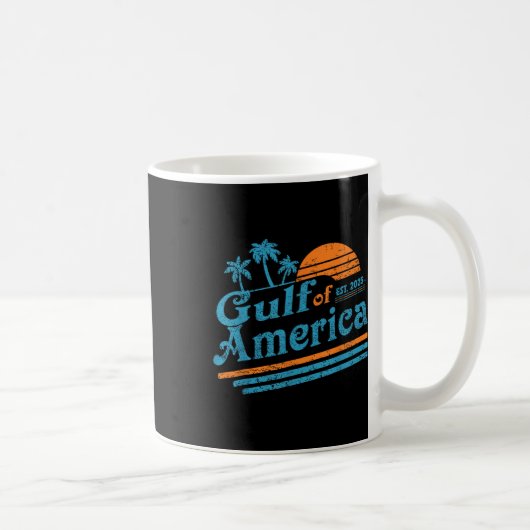 レトロ米国湾2025アメリカ国旗M コーヒーマグカップ (右)