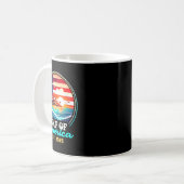 レトロ米国湾2025アメリカ国旗M コーヒーマグカップ (正面左)
