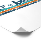 レトロ米国湾2025アメリカ国旗M ポスター (角)