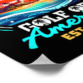 レトロ米国湾2025アメリカ国旗M ポスター (角)