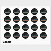 レトロ米国湾2025アメリカ国旗M ラウンドシール (シート)
